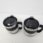 Lot Of 2 Stanley Stay-hot Camp Mug 12 Oz Black Stainless Steel  cosmetic Wear 