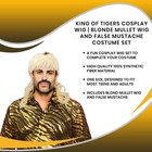 King Of Tigers Cosplay Wig   Blonde Mullet Wig And False Mustache Costume Set
