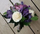 Purple White Bridal Bouquet Sola Wood Bride Wildflower Lavender Wedding Flowers