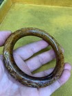 Large Chinese Old Hetian Jade Hand Carved Bangle Bracelet 70mm  inner Diameter 