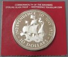 1973 Bahamas -  10 Dollars - Santa Maria Ship - 1 5 Oz Proof Silver Crown W  Coa