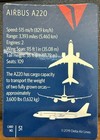 Delta Airlines Aircraft Trading Card  51 Airbus A220 Vertical