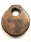 Antique Champion 6 Lever Brass Bronze Pancake Padlock Lock No Key