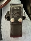 Duty Belt Black Leather Universal Radio Holder - Basketweave Style   Sale  