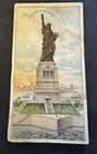 1883 Singer Sewing Machine Trade Card Statue Of Liberty Root   Tinker Antique