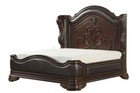 On Sale - 5 Piece Traditional Queen King Bedroom Set In Dark Cherry Brown Ia66