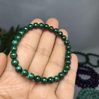 Natural Malachite Polish Stone Bracelets Crystal Ball Sphere Specimen 6mm 13 7g