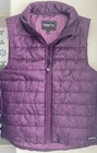 Kerrits Equestrian Riding Puffer Vest Purple With Horses  Girls Size Large