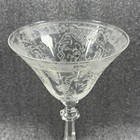 Vintage Fostoria Glass Chintz Etch 6012 Stem Cocktail Martini Glass 6   