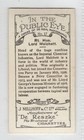 Cigarette Card  17 Lord Melchett  head Of The Ici Company  Politics