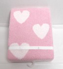 Gerber Modern Moments Soft Pink Baby Blanket 30  X 40  White Hearts