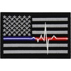 Emt  American Flag  First Responders Sew On Iron On Embroidered Patch  3  X 2 