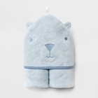 Baby Hooded Towel Blue  Cotton Terry  Animal Pattern  30 x30 -2pack