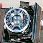 Apus Rokuoh-sha Folding Film Camera Vintage W 7 5cm Lens  untested 