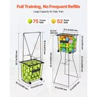 Uimoso Tennis Ball Hopper With Wheels  75 Balls  Ideal For Pickleball   Tennis