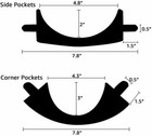 Champion Genuine Leather Pockets For Billiard Pool Table set Of 6   Model akl-5