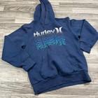 Hurley Graphic Print Pullover Dark Blue Hooded Sweatshirt Hoodie Boy s Size M