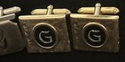 Lot Of 3 Swank Vintage Cufflink Pairs Silver   Gold Tone Inscribed Square Vtg
