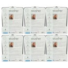 6-piece Set Stasher Clear Reusable Food Storage Bags  8 5 x 10 25x 1 5 