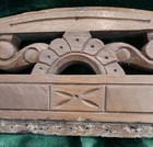 Antique Furniture Salvage  Carved Wood Solid Walnut Floral Pediment Crafter 14   