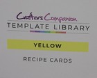 2 Crafter s Companion Template Library Yellow Recipe Cards Making Book Lot Paper