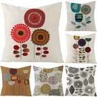 Us Vintage Abstract Art Flower Linen Cushion Cover Pillow Case Sofa Home Decor
