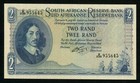 Nice 1962 South African Reserve Bank Two Rands Banknote Van Riebeeck P  104b Unc