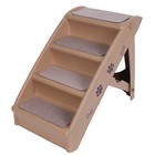 Foldable Pet Stairs 4 Non-slip Steps Dog Ladder W  Support Frame For High Bed