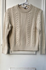 Nwt Boy s Fall   Winter Pullover Sweater - 100  Cotton - Ivory - Size 8