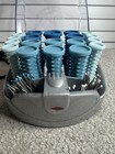 Conair Hot Roller Hair Setter 16 Piece Blue Heated Curlers With Case