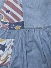 Rare Vintage Baby Guess Denim Dress Size 4t 90s Americana Stars Stripes Patch