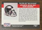 Jerry Glanville Autographed 1990 Pro Set Football Card   787 Atlanta Falcons