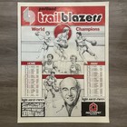 1977 Portland Trail Blazers Schedule Poster Rip City Champions Vintage 19x25   