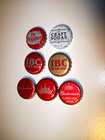 Lot Of 7 Different Beer   Soda   Root Beer Bottle Caps  No Dents    Free Ship  