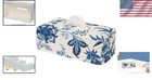 Blue Floral Cotton Tissue Box Cover  