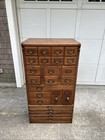 Antique Quarter Sawn Oak 24 Drawer Catalog   File   Folio Cabinet   Cape Cod