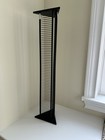 Vintage Cd Tower Rack  Holder Metal Wire- 60  Discs - Black W Triangle Accents