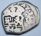 1700s Spanish Guatemala Silver 1 Reales Colonial Pillar Pirate Treasure Cob Coin