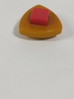 Vintage Antique Button Triangular With Square   Big And Beautiful