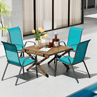 Dining Chairs Outdoor Set Of 4 Patio Chairs Stackable With Armrests For Backyard