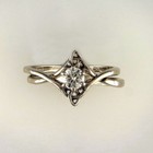 Vintage Art Deco Lab Created Diamond Wedding Ring Set In 925 Sterling Sliver
