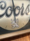 Vintage Coors Beer Breweriana Wooden Framed Square Wall Clock Quartz Movement