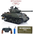 Rtr 1 16 Rc Tank Sherman M4a3e8 Ir Bb Barrel Elevation Smoking 360   Rotation