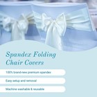 Spandex Black White Or Ivory Folding Arched Chair Covers Wedding Reception