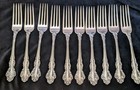 Reed And Barton Sterling Silver Flatware 10 Fork Pieces