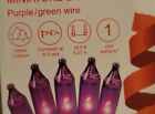 Purple- Mini String Lights 100 Count-general Electric-20 Ft W  Green Wire Ge New