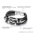 Love Infinity Symbol Charm Men s Women s Leather Bracelet Cuff Bangle Wristband
