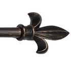 Fleur De Lys Antique Black Tapestry Rod Wrought Iron Wall Hanging 28-48 Inch