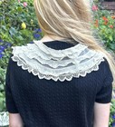 Vintage Antique Lace Collar Fine Lightweight Ivory