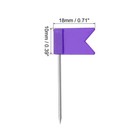 50pcs Flag Map Push Pins  1 Inch Travel Map Pins With Plastic Head  Purple